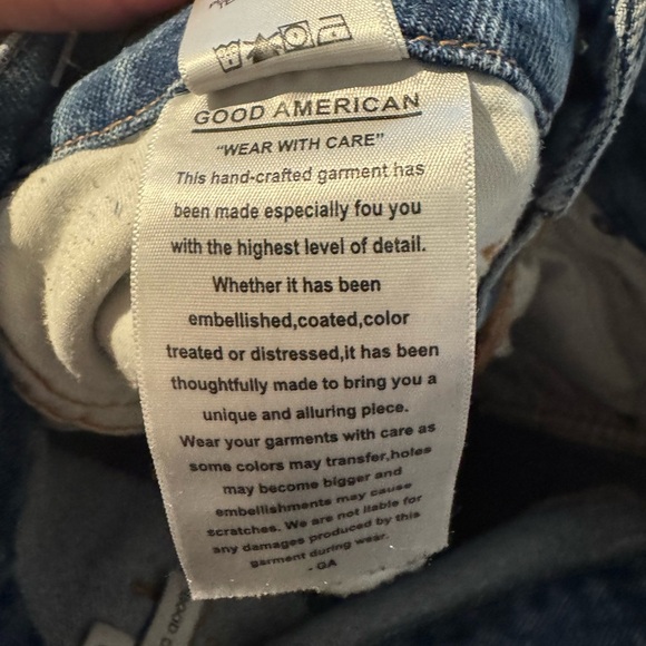 Good American Good Legs Stretch Distressed Skinny Jeans Indigo 439 Size 0 25 - Picture 13 of 16